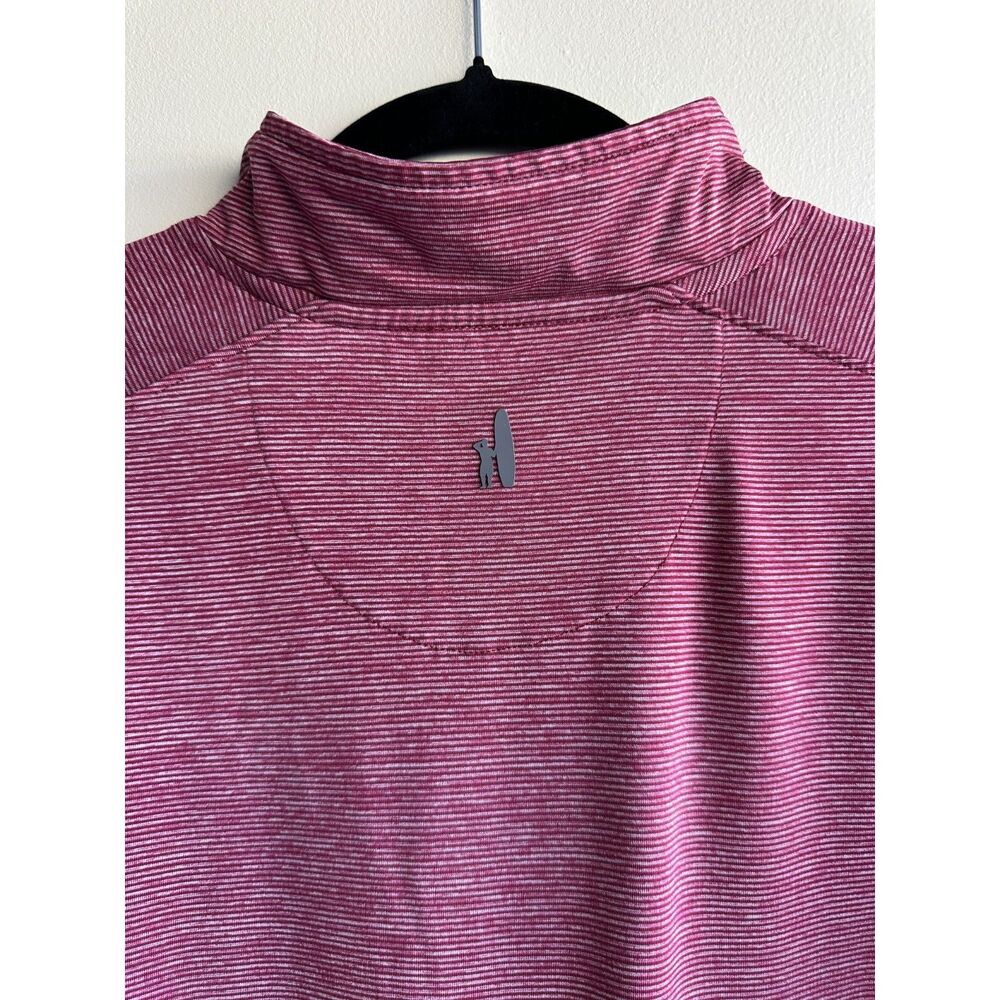 Johnnie-O 1/4 Zip Pullover Men’s Large Red Stripe Performance Golf Stretch
